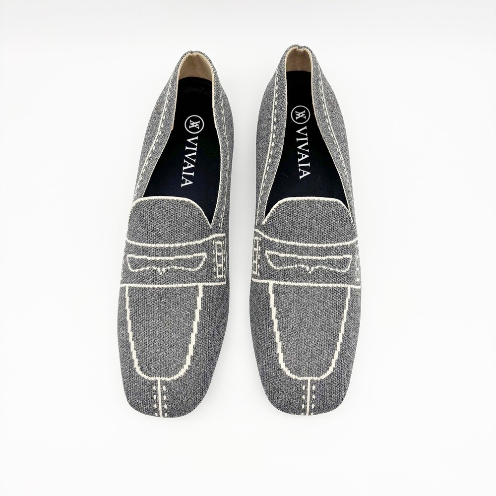 NWB Vivaia Sierra Slip On Washable Loafers in Gray Size 40 - Picture 3 of 16